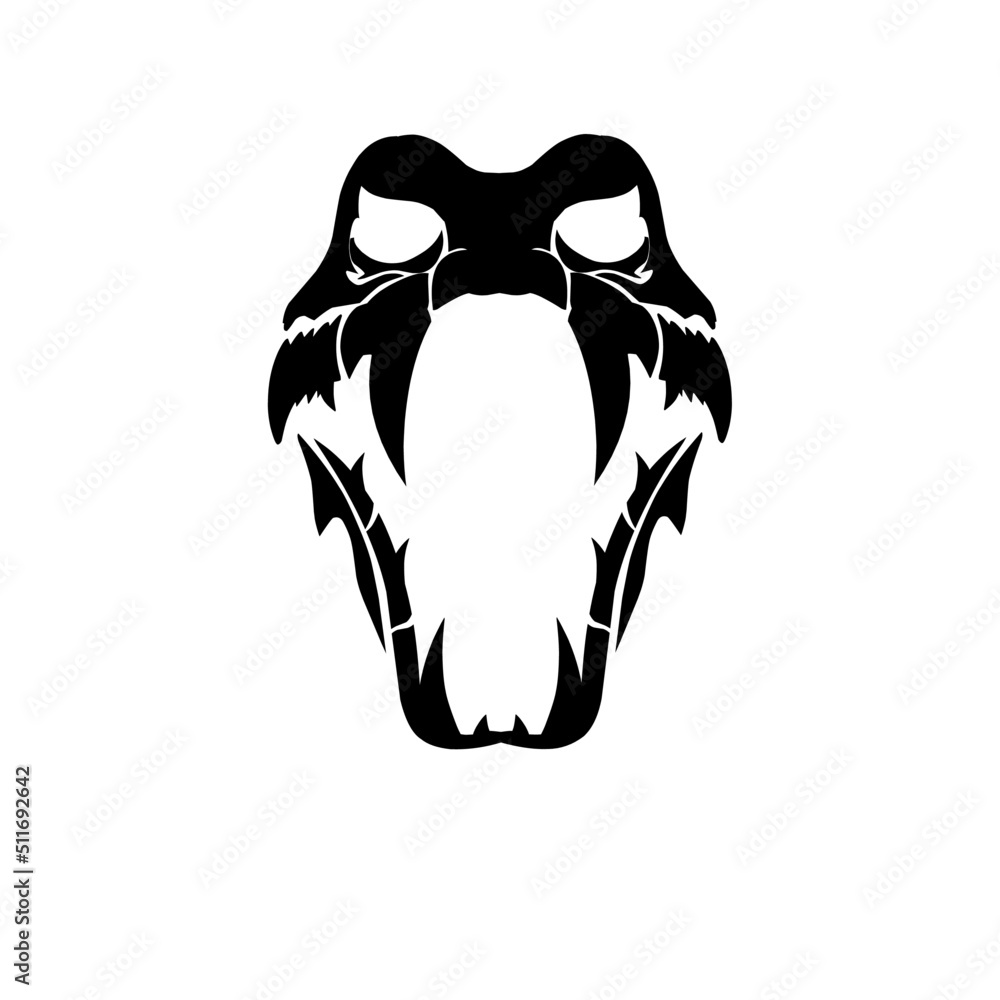 Illustration vector graphic of design head snake tribal style design  concept Stock Vector | Adobe Stock, image size:1000x1000