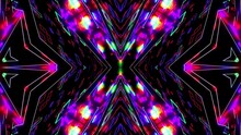 4K 3D Animation Futuristic Kaleidoscope Patterns. VJ Loop Psychedelic Motion. Abstract Kaleidoscope Background. Motion Graphics Pattern. 4K Fractal Animation Footage
