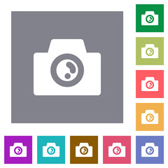 Sticker - Camera solid square flat icons