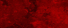 Red Grunge Abstract Background Texture Black Concrete Wall, Grunge Halloween Background With Blood Splash Space On Wall, Red Horror Wall Background, Dark Slate Background Toned Classic Red Color.	