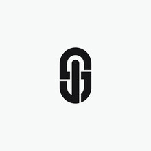 Initial Letter JS Or SJ Monogram Logo Design.