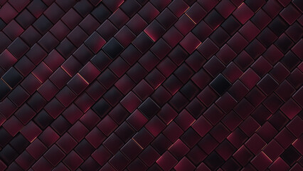 Wall Mural - An array of rectangular hot cells. Technological abstract background