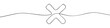 Long line cross icon. X. Continuous line. Vector illustration