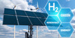 © scharfsinn86 - Getting green hydrogen from renewable energy sources. Concept