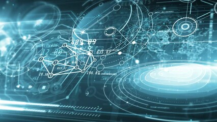 Animated abstract infographics about geolocation and search