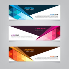 Wall Mural - Geometric banner design with Vector presentation template.