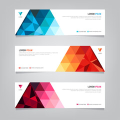 Wall Mural - Geometric banner design with Vector presentation template.