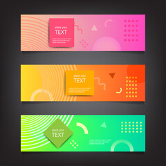 Wall Mural - Geometric banner design with Vector presentation template.