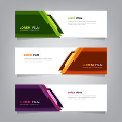 Wall Mural - Geometric banner design with Vector presentation template.