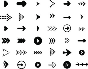 creative arrow set, arrow icon, bullet list for powerpoint presentation