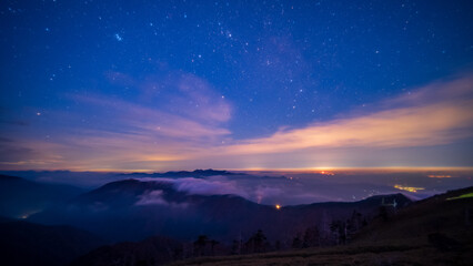 sunrise over mountains