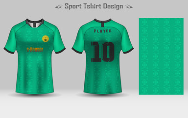 Football Jersey Geometric Pattern Mockup Template Sport T-shirt Design