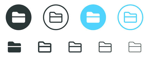 Aufkleber - folder icon, file document archive icon sign - data storage folder file document icon button