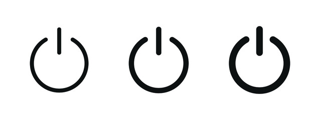 Poster - Power icon On Off icons Buttons, Energy switch sign, Power Switch Icons, Start power button, turn off symbol, shutdown energy icon