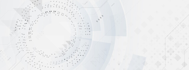 Aufkleber - Abstract white geometric hexagon with futuristic technology digital hi tech concept background. Vector illustration