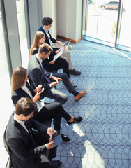 Wall Mural - Business people waiting for job interview