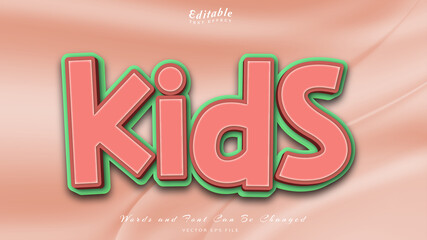 Wall Mural - kids editable text effect, free font