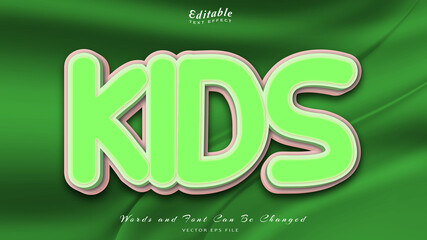 Wall Mural - kids editable text effect, free font