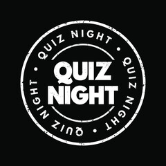 Wall Mural - Quiz Night text stamp, concept background