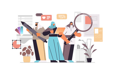 Wall Mural - digital designers programmer and analyst team working together developers optimizes software enginee