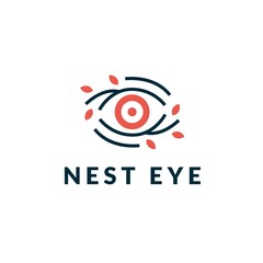 Wall Mural - Nest eye target simple modern logo