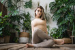 Young woman Yoga workout pose asana, Healthy lifestyle