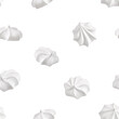 © grey - Meringue, zephyr, marshmallow, isolated on white background, SEAMLESS, PATTERN