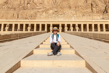 Wall Mural - Woman at Hatshepsut Temple