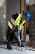 © Antonio Recena - Construction worker with pneumatic hammer intended to drill the cement and concrete floors