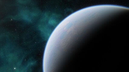 Planets and galaxy, science fiction wallpaper. Beauty of deep space. Billions of galaxy in the universe Cosmic art background 3d render
