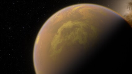 Planets and galaxy, science fiction wallpaper. Beauty of deep space. Billions of galaxy in the universe Cosmic art background 3d render
