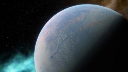 Abstract planets and space background
