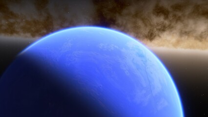 Abstract planets and space background
