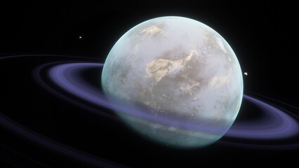 Abstract planets and space background
