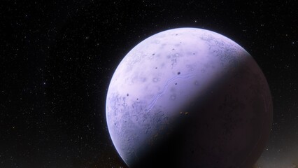 Planets and galaxy, science fiction wallpaper. Beauty of deep space. Billions of galaxy in the universe Cosmic art background 3d render
