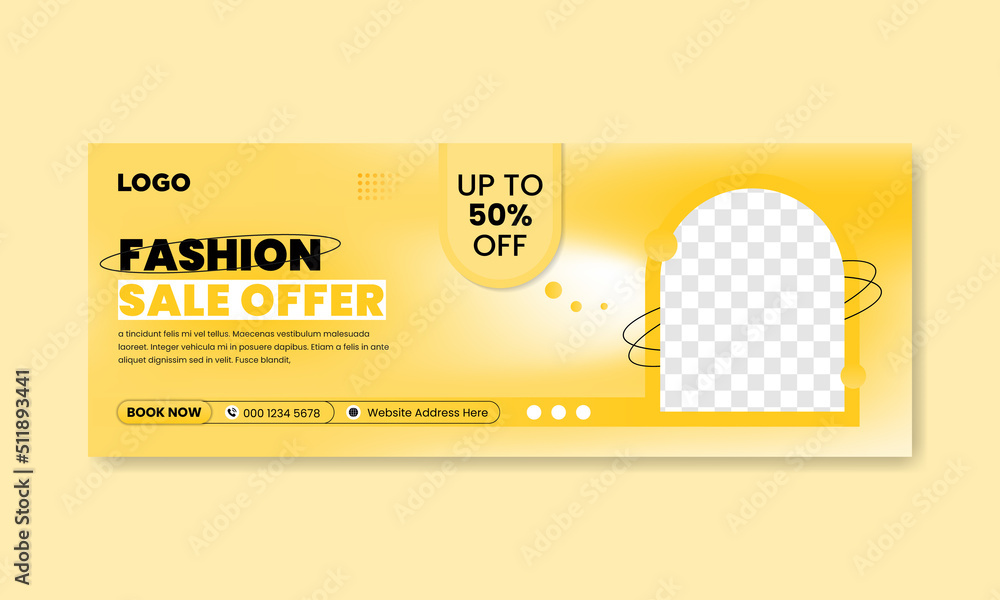 Fashion sale social media facebook cover design banner template, Web ...