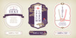 © toyotoyo - A retro design label set.