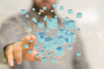 Aufkleber - conference Digital Network and data concept 3d