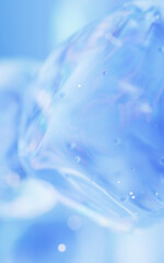 Poster - Transparent bubble with gradient colors, 3d rendering.