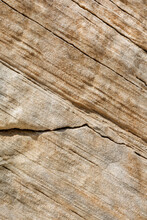 Sheer Cliff Of Cracked Sandstone Close-up. Texture And Pattern Of Natural Stone