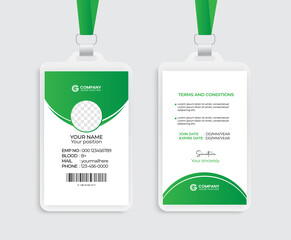 Modern and creative corporate company employee id card template