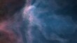 Leinwandbild Motiv Cosmic background with a blue purple nebula and stars
