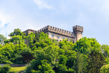 Wall Mural - Sasso Corbaro Castle in Bellinzona, Switzerland. UNESCO World Heritage Site