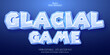 © DesignVectX - Ice text effect, editable glacial game and cartoon text style