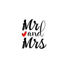 Mr And Mrs Icon With White Background