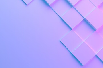 Wall Mural - color business background with squares and cubes, purple and blue image with shadow for technology, 