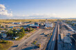Willcox Arizona train station and grain silos
