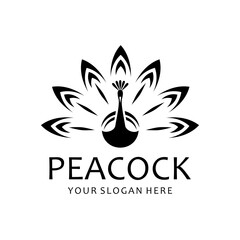 Wall Mural - peacock logo