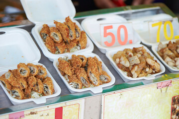 Canvas Print - thai food on the market