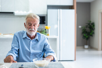 An elderly man has anorexia. Can't eat rice in the morning of the day